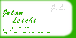jolan leicht business card